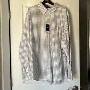 Men’s IZOD Long Sleeved Button Down Shirt, Big And Tall